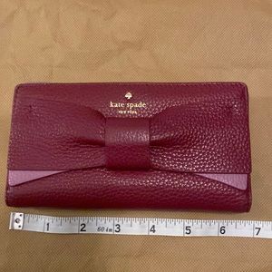 Kate spade leather Burgundy wallet